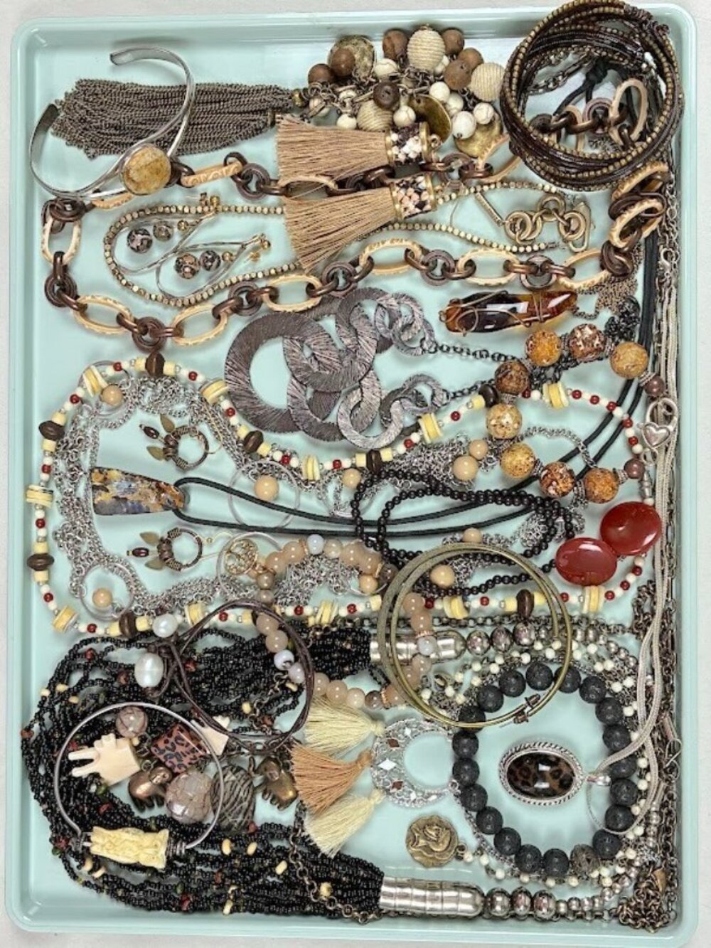 Jewelry Lot Native Ethnic Vibe Gold/Silver Tone Wearable Fall Autumn 27 pc 1+ lb